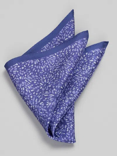 Joseph Abboud Starburst Abstract Silk Pocket Square Indigo - Size: One Size In Blue