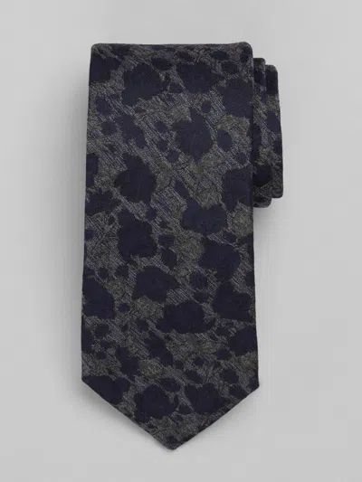 Joseph Abboud Striated Floral Tie In Black
