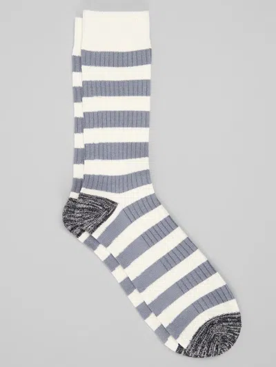 Joseph Abboud Striped Ribbed Butter Lux Dress Socks In Multi