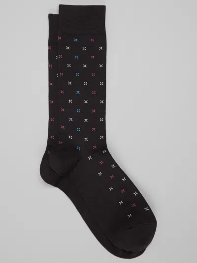 Joseph Abboud Stylized Xs Socks, 1-pair In Black