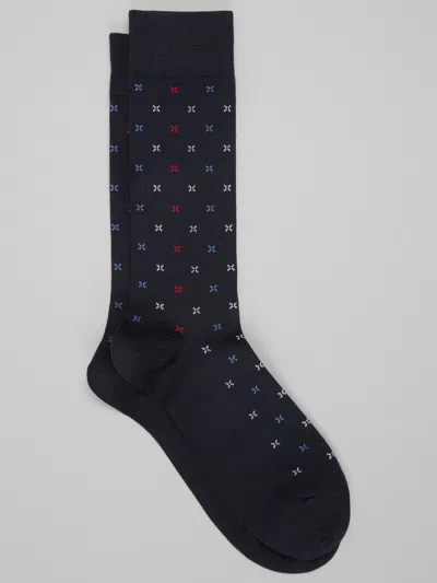 Joseph Abboud Stylized Xs Socks, 1-pair In Blue