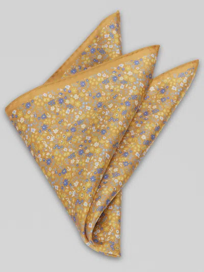Joseph Abboud Tossed Floral Pocket Square In Yellow