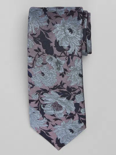 Joseph Abboud Twill Floral Tie In Gray