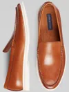 Joseph Abboud Venetian Leather Loafers Cognac - Size: 13 D-width In Brown