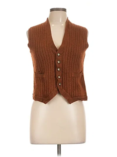 Pre-owned Joseph Abboud Vest In Brown