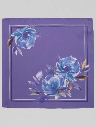 Joseph Abboud Watercolor Floral Silk Pocket Square