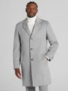 Joseph Abboud Wool Blend Overcoat In Gray