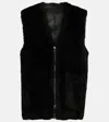Joseph Aberavon Reversible Shearling Vest In Black