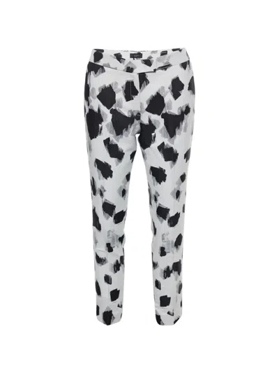 Pre-owned Joseph Abstract Jacquard Trousers In White