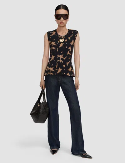 Joseph Acis Tortoiseshell Knit Tank Top In Blue