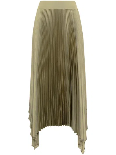 Joseph Ade Pleated Handkerchief Maxi Skirt In Hass Avocado
