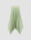 Joseph Womens Ade Pleated Crepe Midi Skirt Matcha In Green