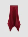 Joseph Ade Plissé Crêpe Midi Skirt In Red