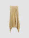 Joseph Asymmetric-hem Pleated Midi Skirt In Safari