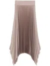 Joseph Fully Pleated Taupe Maxi Skirt With Handkerchief Hem In 1251 Escargot
