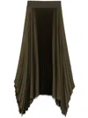 Joseph Ade Pleated Handkerchief Maxi Skirt In Green