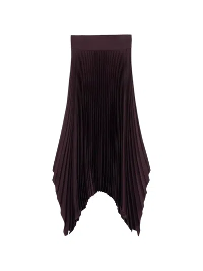 Joseph Ade Pleated Knit Skirt In Purple