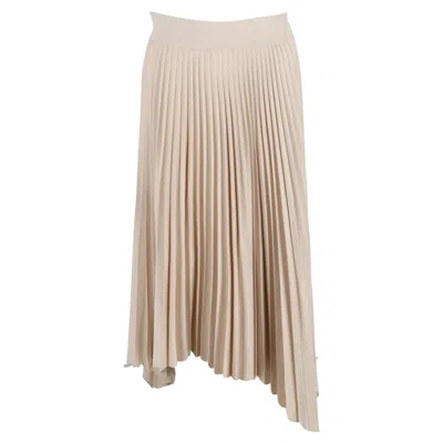 Joseph Ade Pleated Midi Skirt In Beige Polyester