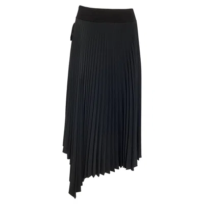 JOSEPH JOSEPH ADE PLEATED MIDI SKIRT IN BLACK POLYESTER