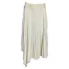Joseph Ade Pleated Midi Skirt In White Polyester In White