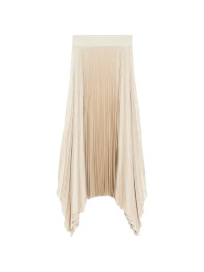 Joseph Ade Pleated Midi Skirt In Neutral