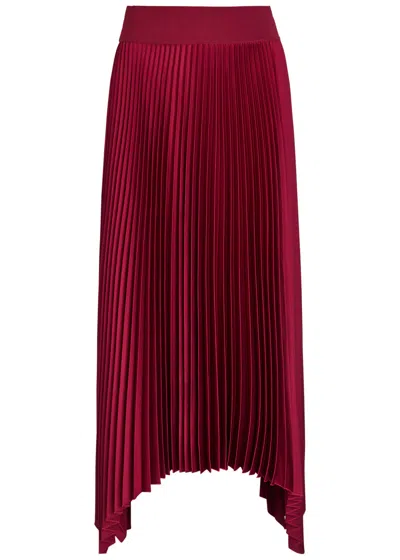 JOSEPH JOSEPH ADE PLISSÉ SATIN MIDI SKIRT