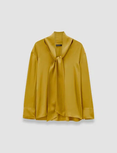 Joseph Adele Light Crepe Blouse In Yellow