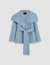 Joseph Adrienne Double Face Cashmere Jacket In Faded Sky
