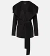 Joseph Adrienne Wool And Cashmere Wrap Coat In Black