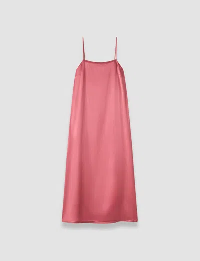 Joseph Agnes Silk Satin Dress In Pink