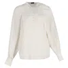Joseph Aima Dolman Sleeve With Pearl Buttons Blouse In Ecru White In White