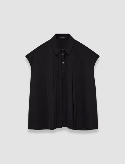 Joseph Airy Plissé Antin Blouse In Black