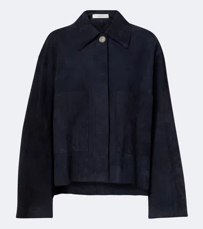 Joseph Aitna Suede Jacket In Blue