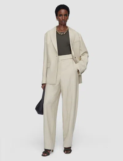 Joseph Aix Light Linen Blend Trousers In White