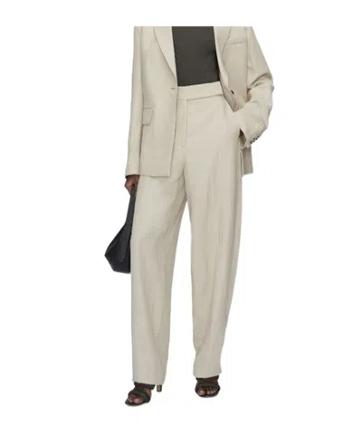 Joseph Aix Light Linen Blend Trousers In White