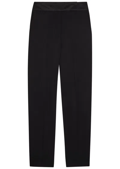 Joseph Aix Tapered Stretch-crepe Trousers In Black