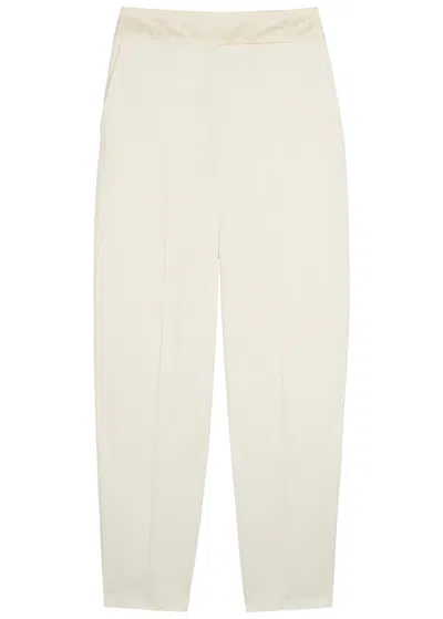 Joseph Aix Tapered Stretch-crepe Trousers In Metallic