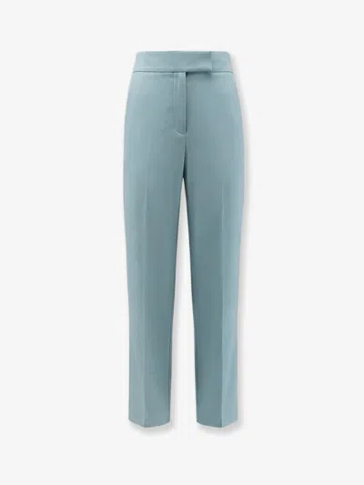 Joseph Aix Viscose And Linen Trousers In Blue