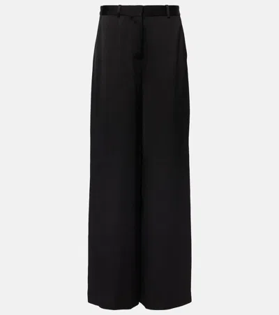 Joseph Alana High-rise Wide-leg Trousers In Black