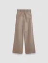 Joseph Womens Alana Wide-leg Leather Trousers Escargot In Escargot