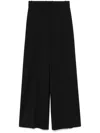 Joseph Womens Black Alana Wide-leg Mid-rise Stretch Wool-blend Trousers In Schwarz