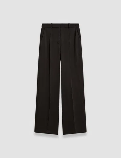 Joseph Alana Textured Viscose Trousers In Black