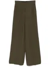 Joseph Silk Crepe Alana Trousers In Green