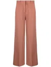 Joseph Alana Wide-leg High-rise Wool-blend Trousers In Pink