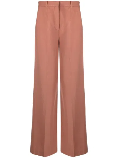 Joseph Alana Wide-leg High-rise Wool-blend Trousers In Mauve