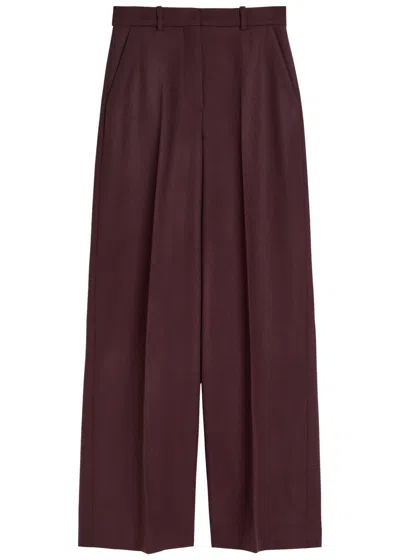 Joseph Alana Wide-leg Trousers In Purple