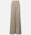 Joseph Alana Wool Wide-leg Pants In Brown