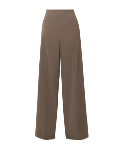 Joseph Alane Crepe Wide-leg Pants In Brown