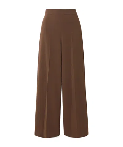 Joseph Alane Pleated Cady Wide-leg Pants In Brown