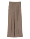 Joseph Alanel Pleated-front Trousers In Brown